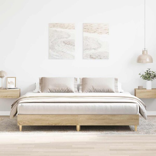 Rám postele bez matrace dub sonoma 180x200cm kompozitní dřevo 3329023