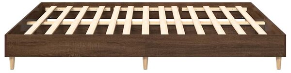 Rám postele bez matrace Hnědý dub 200x200 cm kompozitní dřevo 3328705