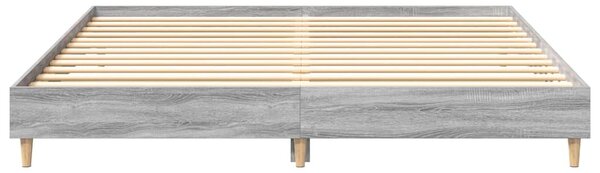 Rám postele bez matrace Grey Sonoma 200x200 cm kompozitní dřevo 3328704