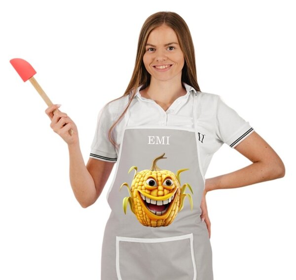 Kuchyňská zástěra Corny EMI, šedá
