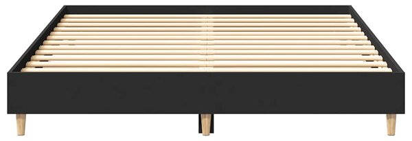 Rám postele bez matrace černý 150x200 cm Technické dřevo 3328709