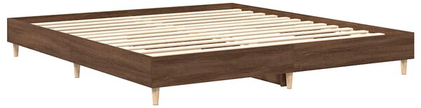 Rám postele bez matrace Hnědý dub 200x200 cm kompozitní dřevo 3328705