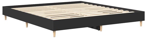 Rám postele bez matrace černý 200x200 cm kompozitní dřevo 3328700