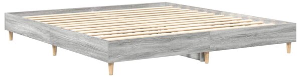 Rám postele bez matrace Grey Sonoma 200x200 cm kompozitní dřevo 3328704