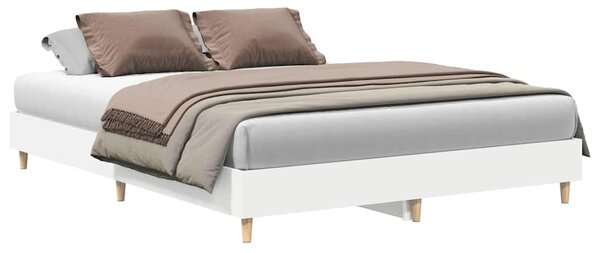 Rám postele bez matrace bílý 150x200 cm Dřevěné konstrukce 3328708