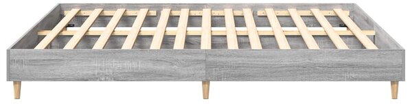 Rám postele bez matrace Grey Sonoma 200x200 cm kompozitní dřevo 3328704
