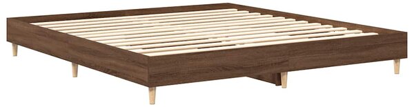Rám postele bez matrace Hnědý dub 200x200 cm kompozitní dřevo 3328705