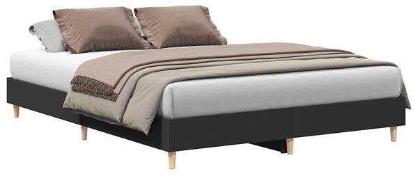 Rám postele bez matrace černý 150x200 cm Technické dřevo 3328709