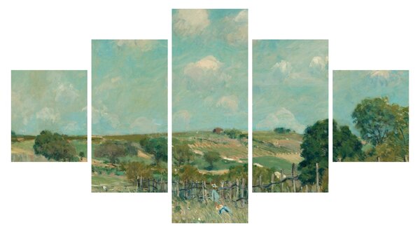 Obraz - Alfred Sisley, Meadow, reprodukce (125x70 cm)