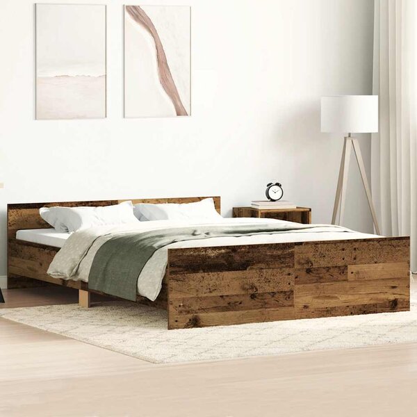 Rám postele bez matrace Staré dřevo 120x190cm Technické dřevo 3328769