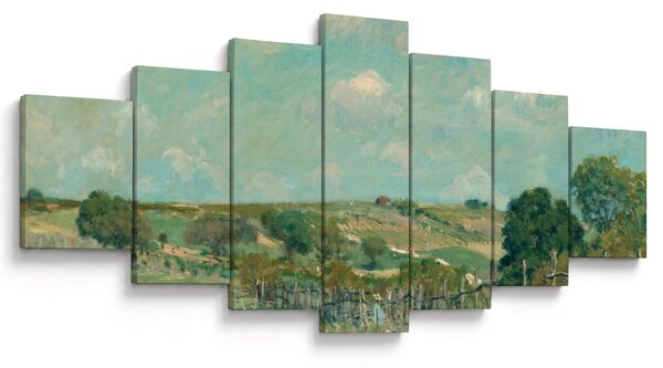 Obraz - Alfred Sisley, Meadow, reprodukce (210x100 cm)