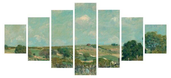Obraz - Alfred Sisley, Meadow, reprodukce (210x100 cm)