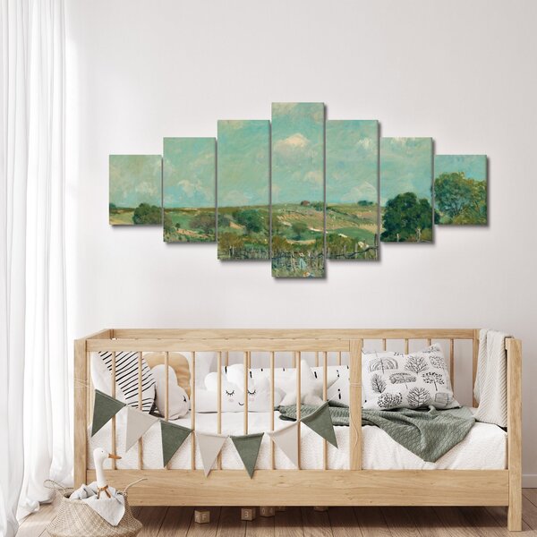 Obraz - Alfred Sisley, Meadow, reprodukce (210x100 cm)