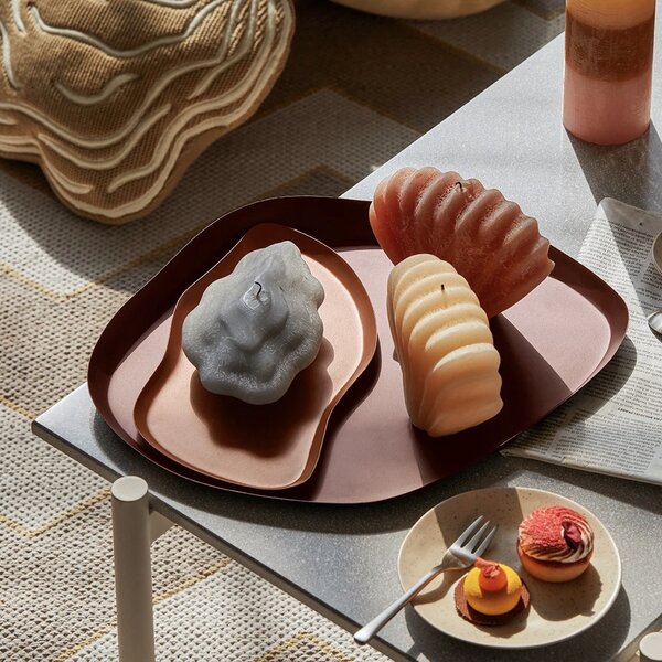 Broste Copenhagen Kovový podnos Mie Caramel Cafe - Small BC173