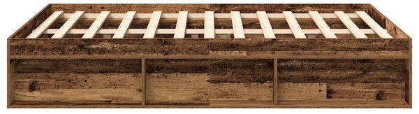 Rám postele bez matrace Staré dřevo 120x190cm Technické dřevo 3328876