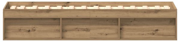 Rám postele bez matrace Řemeslnický dub Dřevěné konstrukce 3328821