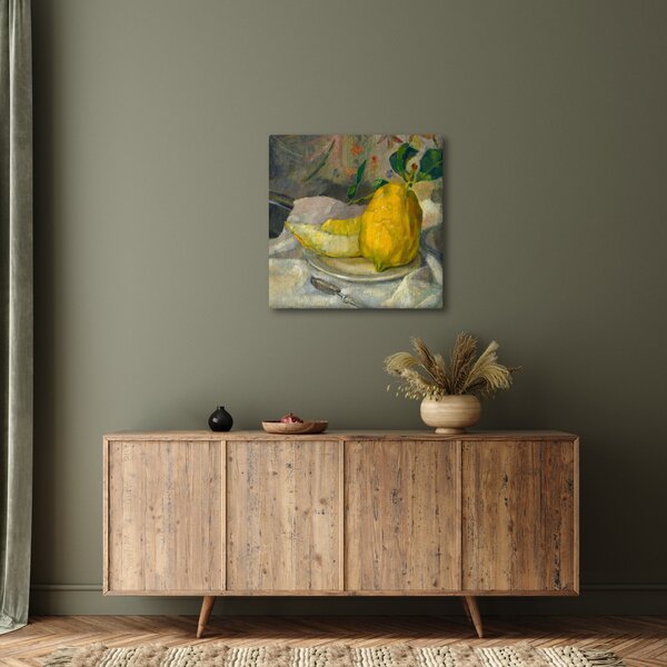 Obraz - French 19th Century, Melon and Lemon, reprodukce (30x30 cm)
