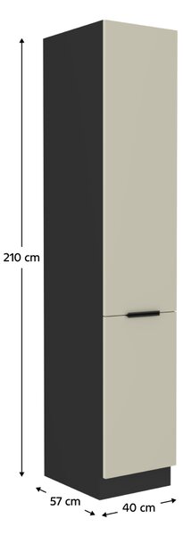 KONDELA Vysoká skříňka, kašmír/černá, ARAKA 40 DK-210 2F