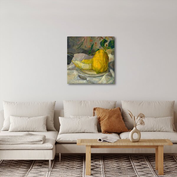 Obraz - French 19th Century, Melon and Lemon, reprodukce (30x30 cm)