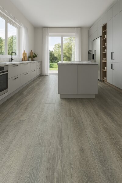 Beauflor, PVC podlaha - lino Blacktex Oakland 196L - dub, na míru, šíře 4m, béžová, filc, chodba / předsíň