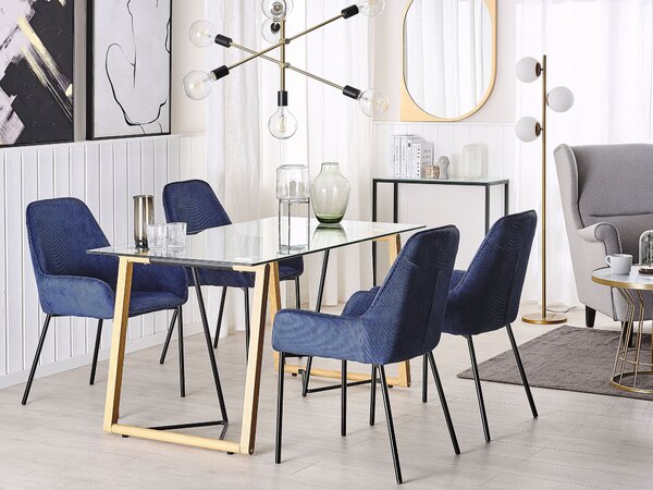 Jídelní stůl TACOMA Světle hnědá 140 cm 80 cm Bezpečnostní sklo