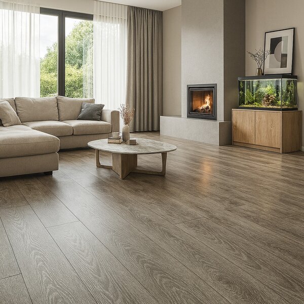 Beauflor, PVC podlaha - lino Blacktex Oakland 196L - dub, na míru, šíře 4m, béžová, filc, chodba / předsíň
