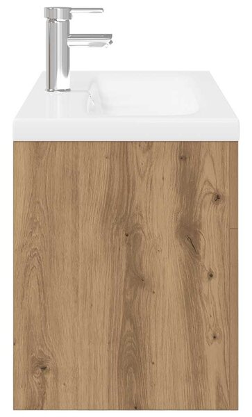 Umyvadlová skříňka s vestavěným umyvadlem dub artisan kompozit 3328910