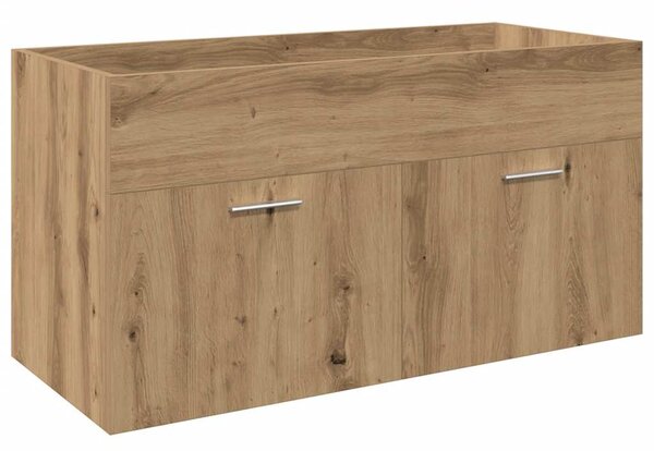 Umyvadlová skříňka s vestavěným umyvadlem dub artisan kompozit 3328910