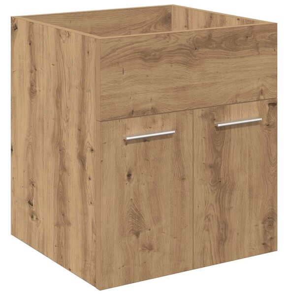 Umyvadlová skříňka s vestavěným umyvadlem a baterie dub artisan 3328906