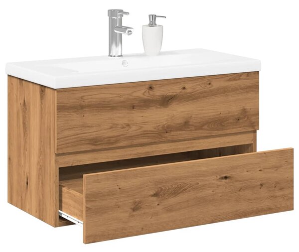 Skříňka se zápustným umyvadlem dub artisan 3328924