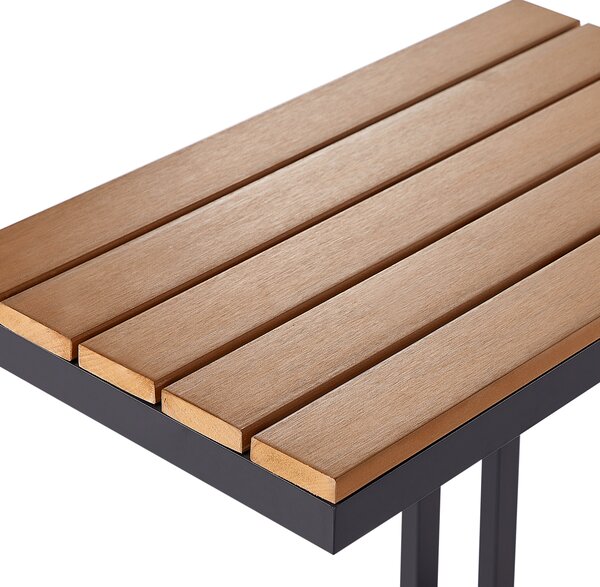 Zahradní odkládací stolek MESSINA 60 cm 35 cm Černá