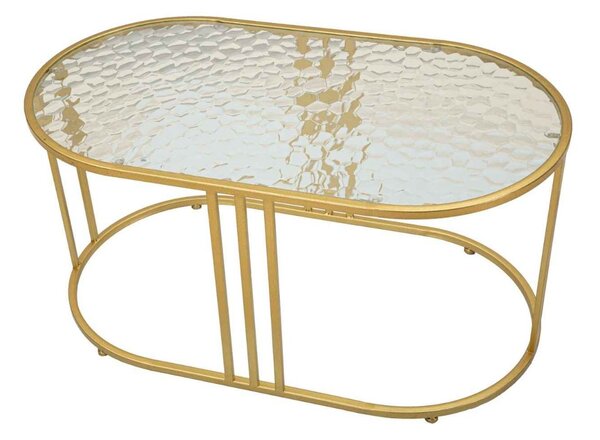 Designový konferenční stolek Baroness 90 cm zlatý