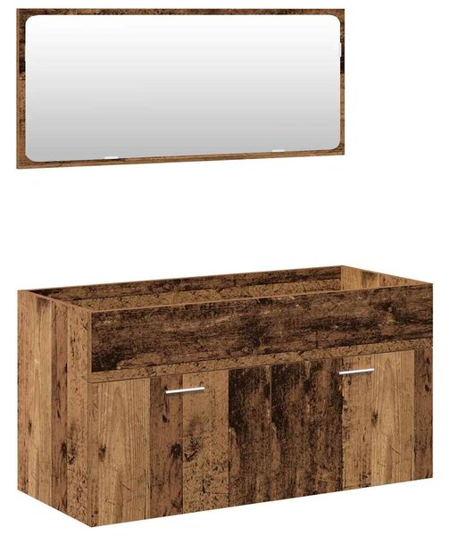 5dílná koupelnová sestava old wood kompozitní dřevo 3328919