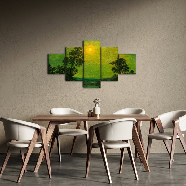 Obraz - Imitator of Ralph Albert Blakelock, Moonlight, reprodukce (125x70 cm)