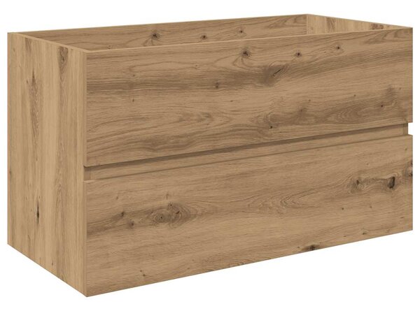 Umyvadlová skříňka s vestavěným umyvadlem a baterie dub artisan 3328934