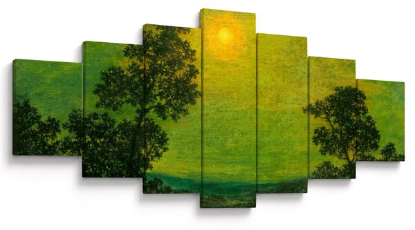 Obraz - Imitator of Ralph Albert Blakelock, Moonlight, reprodukce (210x100 cm)