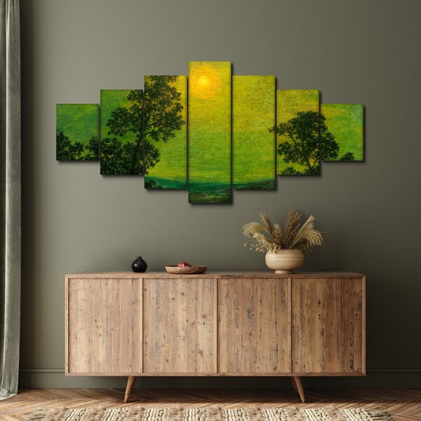 Obraz - Imitator of Ralph Albert Blakelock, Moonlight, reprodukce (210x100 cm)