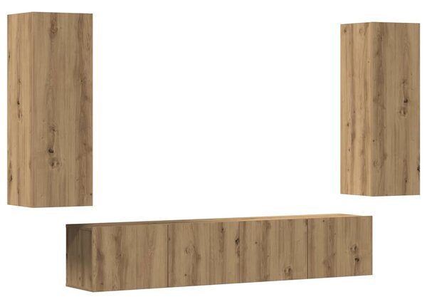 Nástěnné TV skříňky 4 ks dub artisan kompozitní 3328948