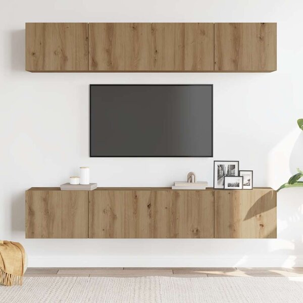 Nástěnné TV skříňky 4 ks dub artisan kompozitní 3328944