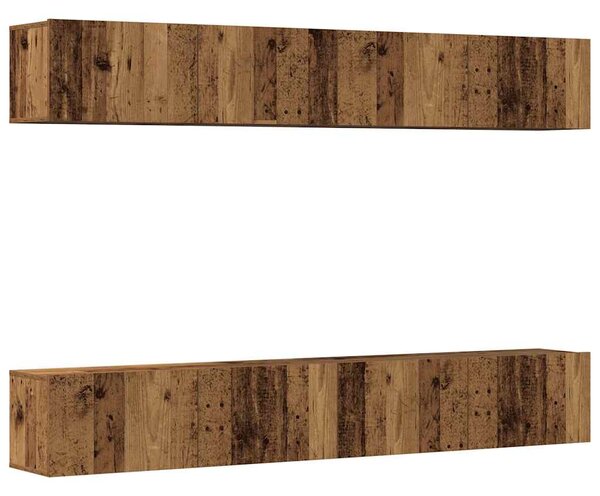 4dílná nástěnná TV skříňka ze starého dřeva 100 x 30 x 30 cm 3328945