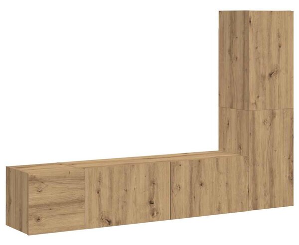 Nástěnné TV skříňky 3 ks dub artisan kompozitní 3328962
