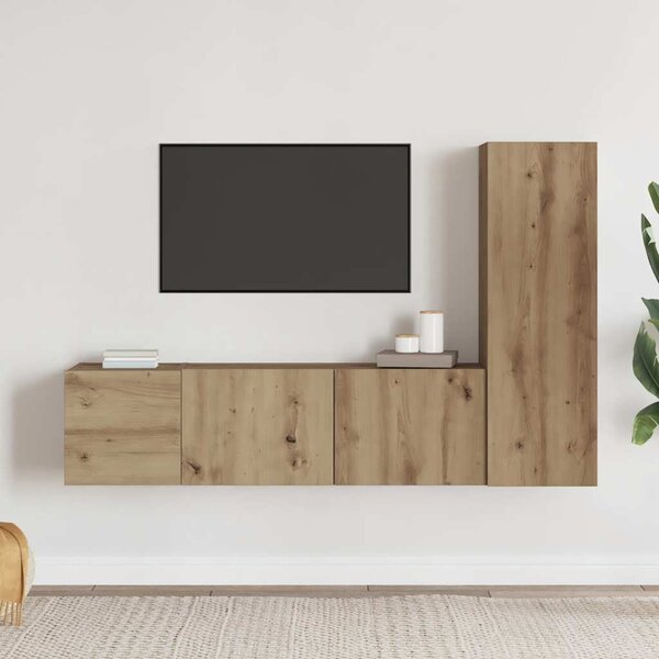 Nástěnné TV skříňky 3 ks dub artisan kompozitní 3328958