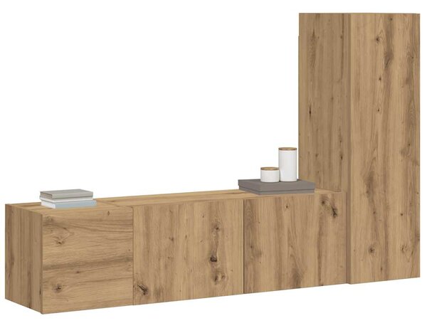 Nástěnné TV skříňky 3 ks dub artisan kompozitní 3328958