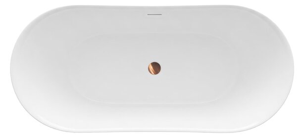 Rea Lusso Slim, volně stojící vana 170×74 cm, bílá, REA-W0504
