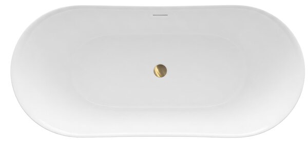 Rea Lusso Slim, volně stojící vana 170×74 cm, bílá, REA-W0504