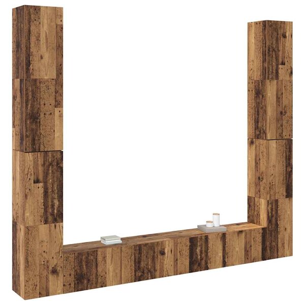 Nástěnné TV skříňky 6 ks Old Wood kompozitní 3328987