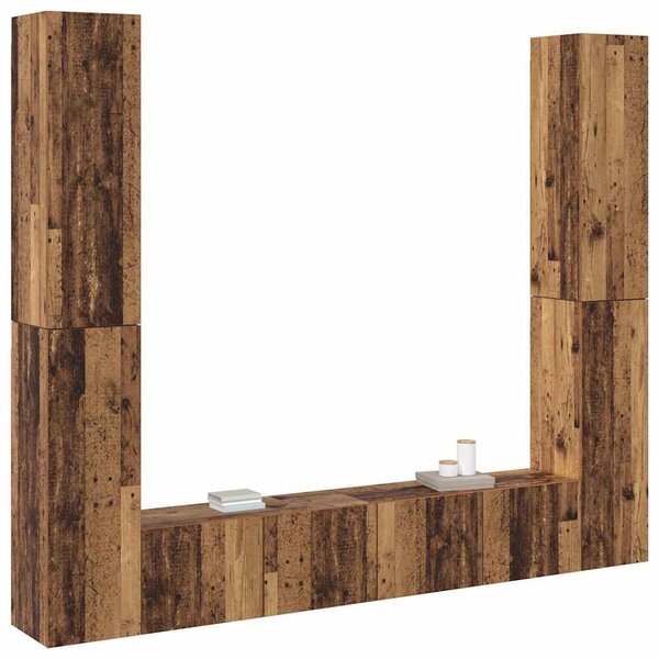 Nástěnné TV skříňky 6 ks Old Wood kompozitní 3328985