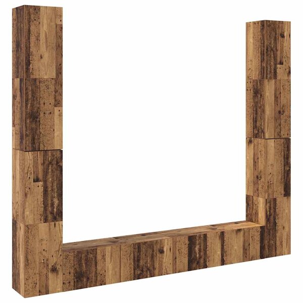 Nástěnné TV skříňky 6 ks Old Wood kompozitní 3328987