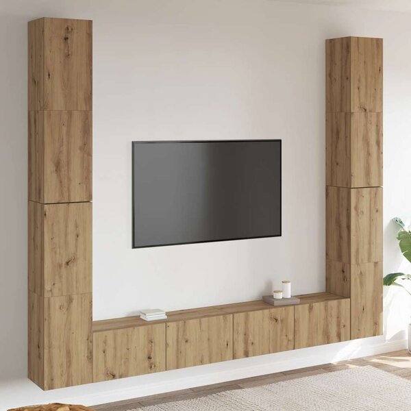 Nástěnné TV skříňky 6 ks dub artisan kompozitní 3328988
