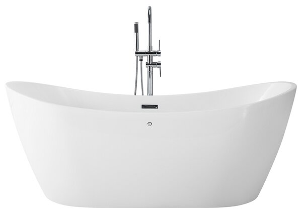 Volně stojící vířivka s LED osvětlením ANTIGUA 168 x 80 cm Bílá